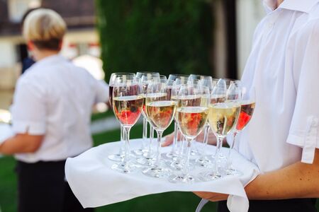 Drinks at an event close upの写真素材