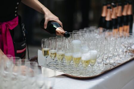 Drinks at an event close upの写真素材