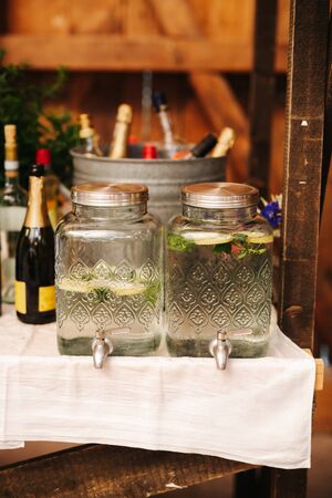 Drinks at an event close upの写真素材