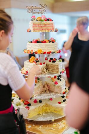 Beautiful wedding cakeの写真素材