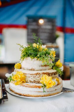 Beautiful wedding cakeの写真素材