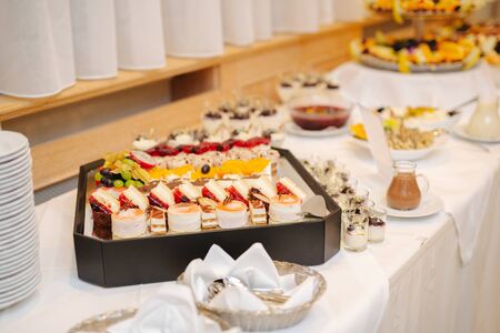 Delicious desserts at a weddingの写真素材