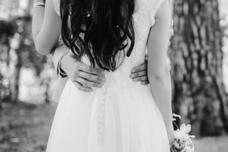 Bride and groom togetherの写真素材