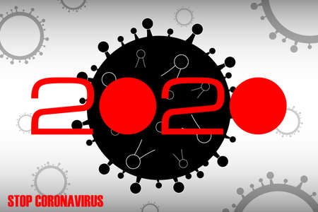 Stop coronavirus. Coronavirus outbreak in 2020. Pandemic medical concept with dangerous cells.The...