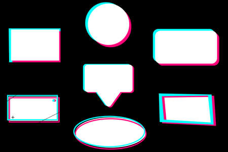 Set of clean stickers in the style of social media. User interface. Ui. Web design. Social media...