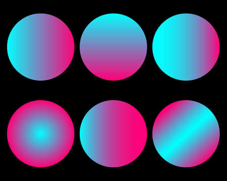 Set of colorful gradient backgrounds for social media. Abstract background, cover. Marketing, advertising. Vector illustration.のイラスト素材