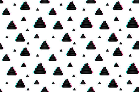 Poop seamless pattern. Background with poop, excrement smell in the style of a famous social network. EPS10のイラスト素材
