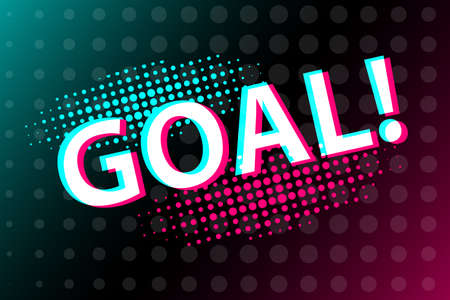 Goal. Abstract symbol in the style of a popular social network. Flat style. Vector illustration.