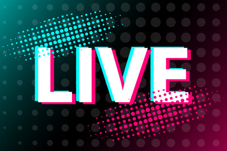 Live. Abstract symbol in the style of a popular social network. Flat style. Vector illustration. EPS10のイラスト素材