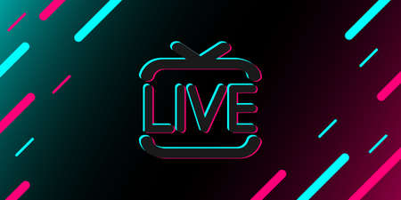 Colored modern background in the style of the social network. Digital background. Stream cover. Social media concept. Vector illustration. EPS10のイラスト素材