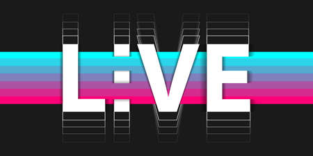 Live. Abstract symbol in the style of a popular social network. Flat style. Vector illustration. EPS10のイラスト素材