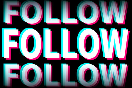 follow. Abstract symbol in the style of a popular social network. flat style. vector illustration.