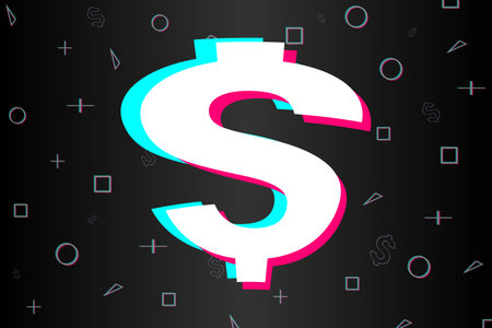 Dollar symbol in popular social network style. Make money with social media. financial concept. vector illustration. EPS10のイラスト素材