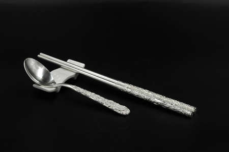 Silver tablewareの写真素材