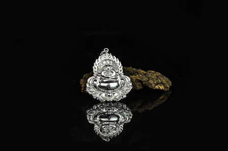 Silver Buddha Pendantの写真素材