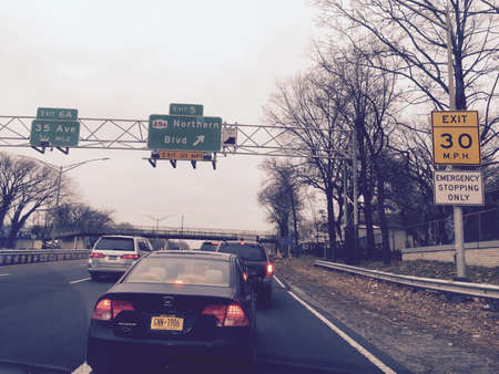 Morning traffic in bayside queens