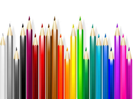 Colored Pencilのイラスト素材