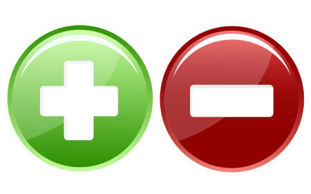 positive and negative iconのイラスト素材