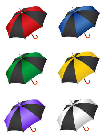 umbrella setのイラスト素材