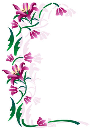 floral decorative ornament frameのイラスト素材