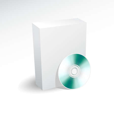 Blank box and dvd , cd , discのイラスト素材