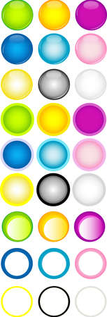 glossy button setのイラスト素材