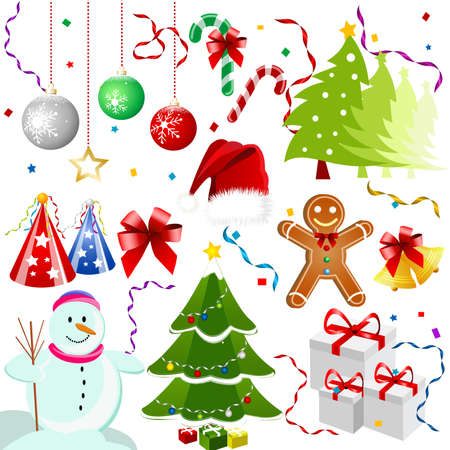 christmas iconsのイラスト素材