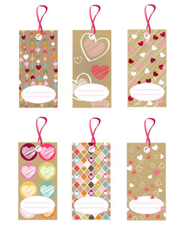 heart tagsのイラスト素材