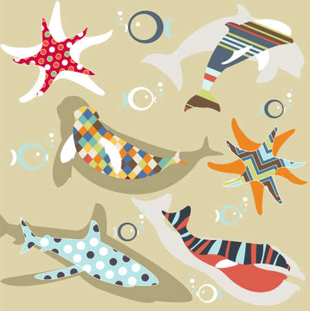 abstract natural animal patternのイラスト素材