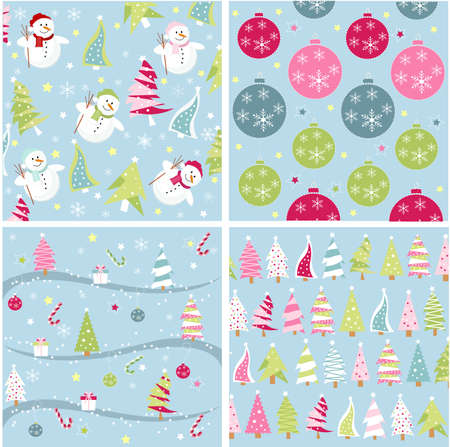 christmas texture, seamless patterns with fabric textureのイラスト素材