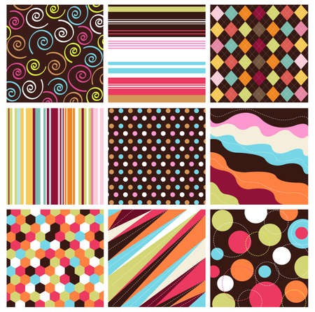 seamless patterns with fabric textureのイラスト素材