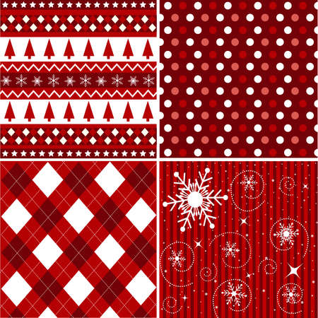 seamless patterns with fabric texture, christmas textureのイラスト素材