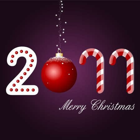 merry christmas card, 2011のイラスト素材