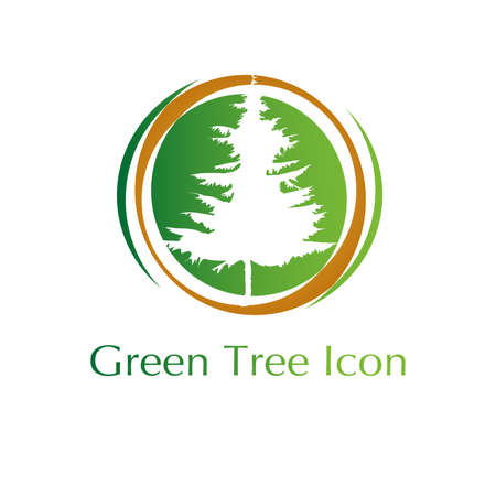 green tree iconのイラスト素材
