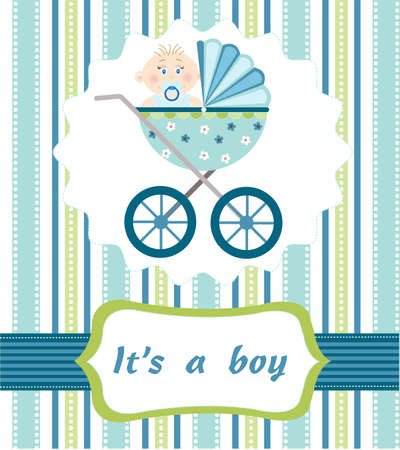 baby boy arrivalのイラスト素材