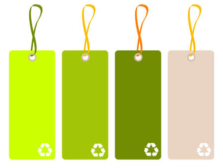recycle tagsのイラスト素材