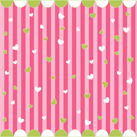 Cute seamless pattern with little hearts , baby cardのイラスト素材