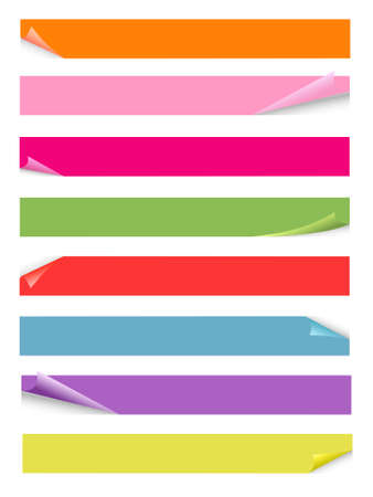 set of blank stickersのイラスト素材