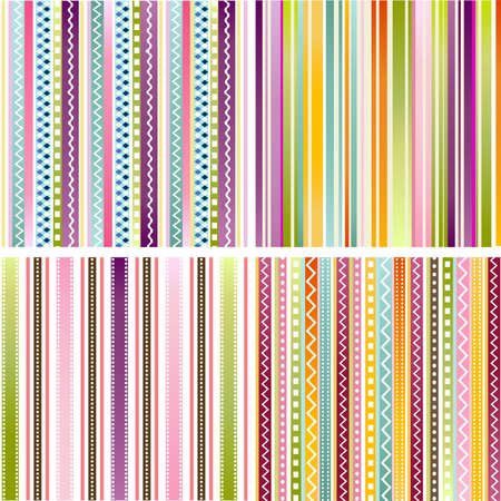 colorful seamless patterns with fabric textureのイラスト素材