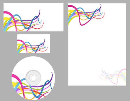 business set, business card, letterheadのイラスト素材