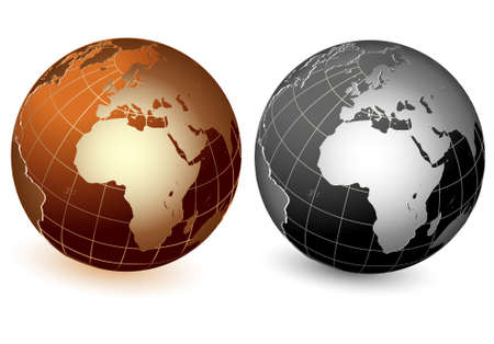 World global planet earth iconsのイラスト素材