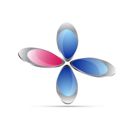 business logo, floral iconのイラスト素材
