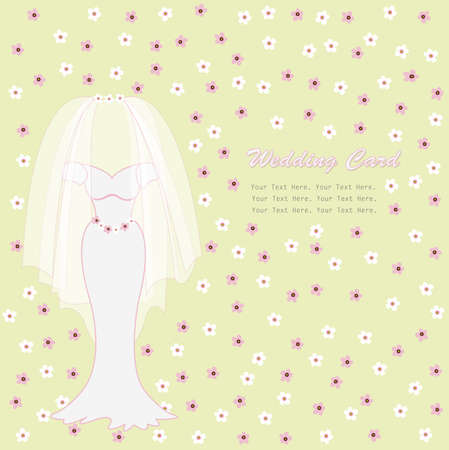 Vintage wedding cardのイラスト素材