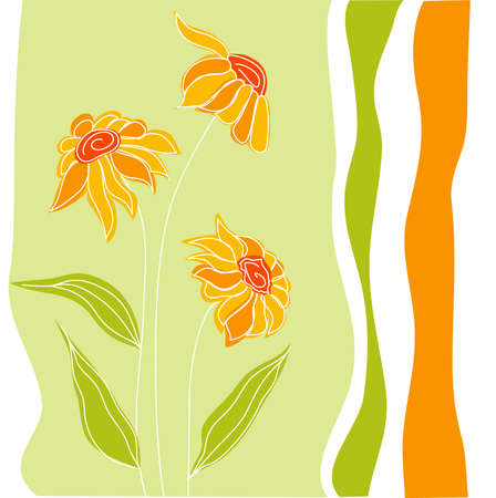 floral greeting cardのイラスト素材