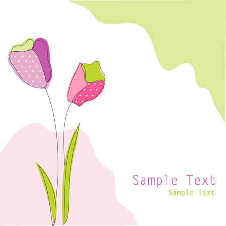 floral greeting cardのイラスト素材