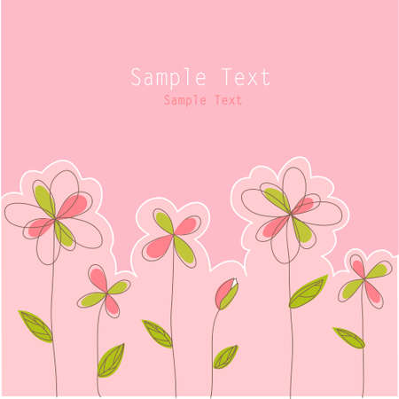 floral cardのイラスト素材