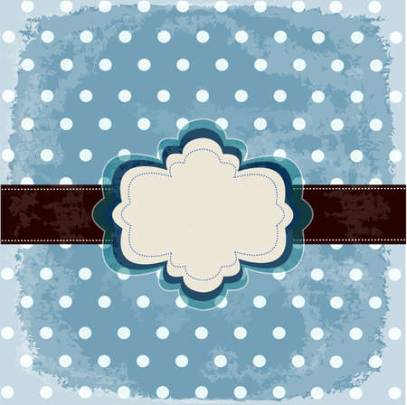 Vintage polka dot designのイラスト素材