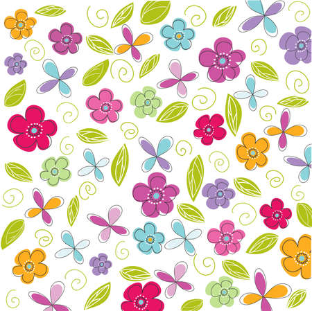 Floral background, easterのイラスト素材