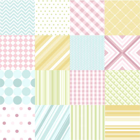seamless patterns with fabric textureのイラスト素材