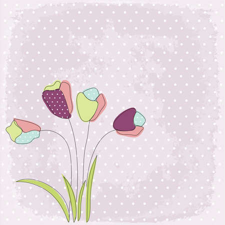 Floral greeting cardのイラスト素材